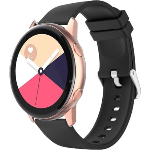 Silicone 20mm band Strap For Samsung Galaxy Watch Active 2 40/44mm / 3 41mm smartwatch wristband For Huawei GT 2 42mm
