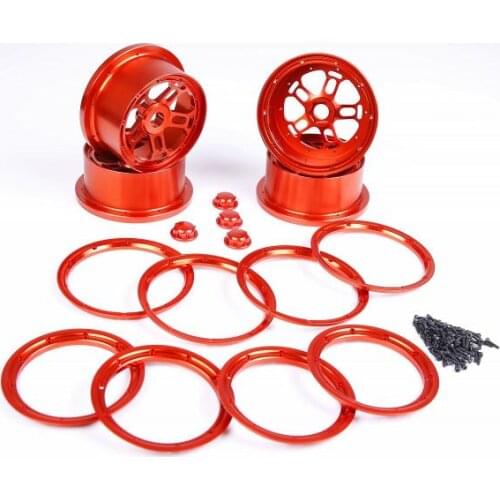 CNC precision machining full metal wheel hub assembly for LOSI 5IVE-T KM X2 ROVAN ROFUN LT