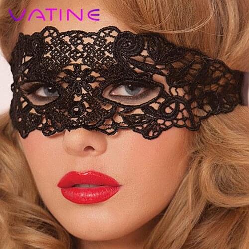 VATINE Women Lace Eye Mask Erotic Toys Costume Gothic Black Nightclub Dance Party Mask Mysterious Sex Toys for Couple