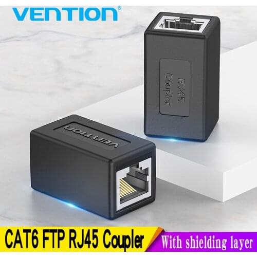 Vention Cat6 Connector FTP Cat6/5e Ethernet Adapter 8P8C Network Extender Extension Cable for Ethernet Cable RJ45 Connector 5pcs