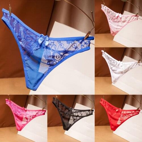 Women Sexy Lace See-through Breathable Thongs Briefs Panties Lingerie Underwear Temptation Charming Panties Fast Free Shipping
