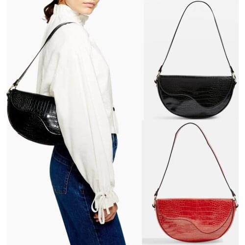 Women Crocodile Sling Bags 2019 Designer Leather Vintage Alligator Luxury Ladies Shoulder Bags High Quality Female Fashion Totes