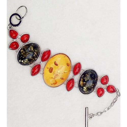 Wax Chain&Link Bracelet Femme Colorful Oval Bracelets