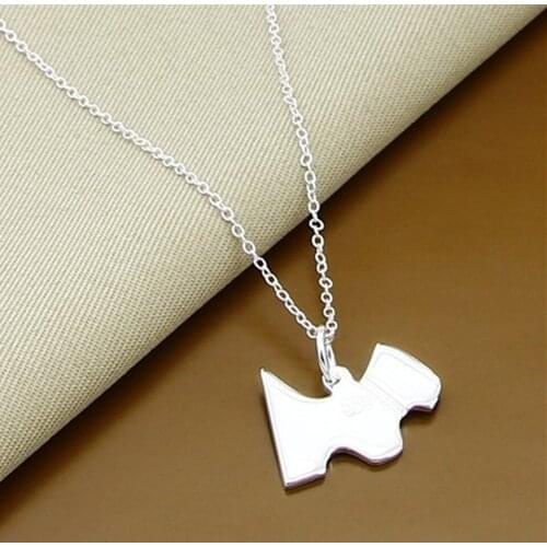 High Quality 925 Sterling Silver Necklace For Women Lovely New Fashion Dog Pendants Necklace Gift