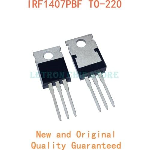10pcs IRF1407PBF TO-220 IRF1407 F1407 TO220 MOSFET N-CH 75V 130A original and new IC