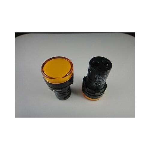 10pcs 12V 16mm Yellow LED Power Indicator Signal Light