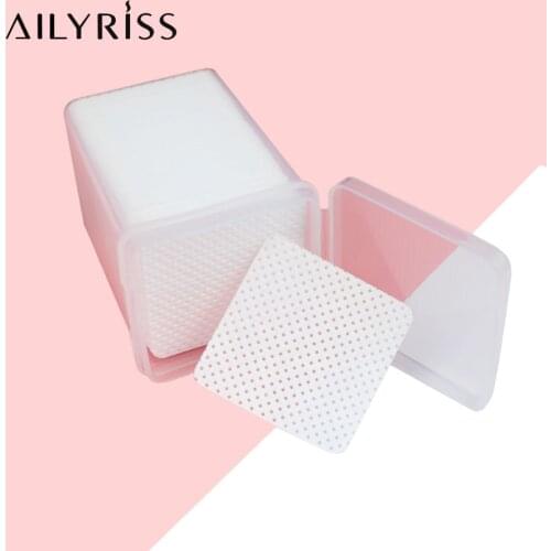 200 Pcs Glue Cleaning Cotton Pads Non-Woven Fabric Wipes Glue Wiping Cloth for Lash Extension Glue Tweezers Lash Glue Holder Pad
