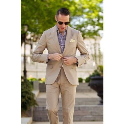 2017 Latest Coat Pant Designs Champagne Wedding Suits for Men Jacket Groom Blazer Terno Slim Fit 2 Pieces Prom Tuxedo Masculino