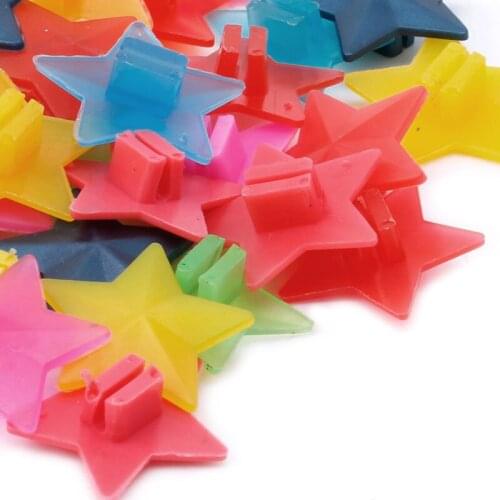 F2TC 36pcs Plastic Wheel Spoke Colorful Star Decoration MTB Cycling Bicycle Bike New