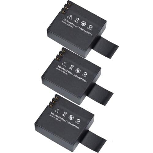 3x PG1050 1050 camera Batteries For SJCAM SJ4000 SJ5000X EKEN H9 H9R H8R H8