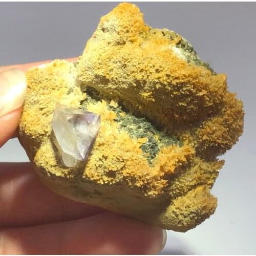 46gNatural polyhedral Fluorite Crystal mineral stone home decoration restoration wheel pattern teaching collection jewelry