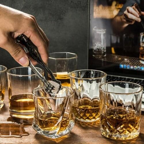 6Pcs/Set Transparent Handmade Wine Glass European Crystal Water Beer Whiskey Mug Spirit White Wine Cups For Bar Party Gifts