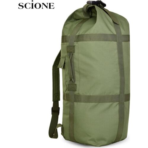 80L Tactical Mountaineering Bag Men Hiking Camping Backpack Outdoor Sports Travel Bag Fishing Trekking Rucksack X135A
