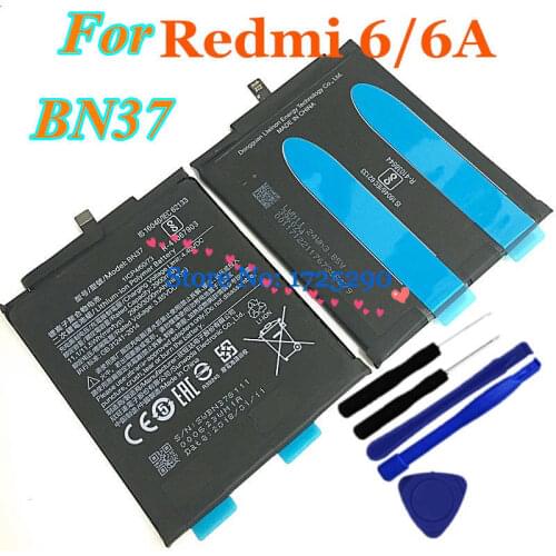 New Original High Quality 3000mAh BN37 Battery For Xiaomi Redmi 6 6A BN47 4000mAh For Redmi 6 Pro 6Pro Battery + Tools