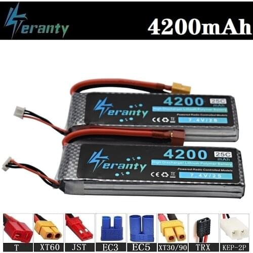 100% 4200mAh 2s 3s 4s 3.7v 7.4v 11.1v 14.8v Rechargeable Battery For RC Drone Car Robot Boat toy 11.1v Lipo Battery 22.2v 4200ma