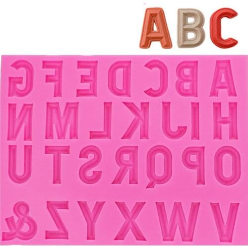 Alphabets Letters Fondant Cake Mold Silicone Cookie Mousse Chocolate Molds DIY Kitchen Baking Tools T1199