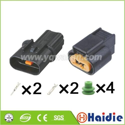 Free shipping 2sets 2pin waterproof ABS sensor kum male female connectors PK501-02020 PB625-02027