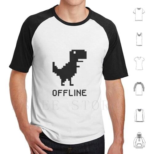 Dinosaur T Shirt Print Cotton Dinosaur Trex T Rex Fun Funny Humor Geek Internet Nerd Pixel Offline Dinosaurio Cute Adorable