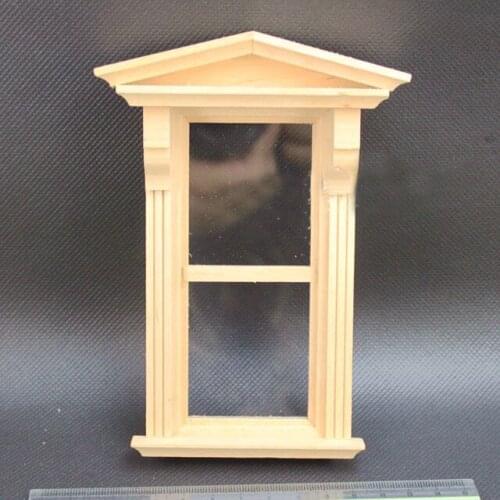 G05-X4652 children baby gift Toy 1:12 Dollhouse mini Furniture Miniature rement wooden Steeple window 1pcs