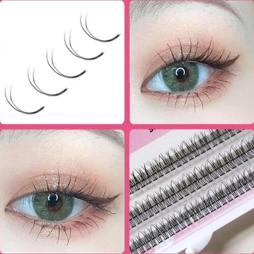 Hot Sale Fishtail False Eyelashes Net Red Natural Artificial False Eyelashes C Warp