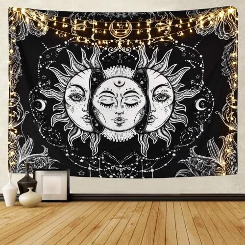 Polyester Indian Mandala wall hanging tapestry wall art bedsheet Hippie boho decor bohemian psychedelic wall tapestry aesthetic
