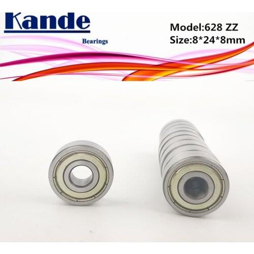 Kande Bearings 628 ABEC-1 628ZZ ABEC-3 628ZZ ABEC-5 628 ZZ Miniature Deep Groove Ball Bearing 8x24x8mm 628-2Z