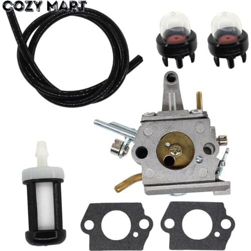 Carburetor + Feuel Line FOR ST FS400 FS450 FS480 BRUSH CUTTER BLOWERS CRAFTSMAN TRIMMER # 4128 120 0607/0651 ZAMA C1Q-S154