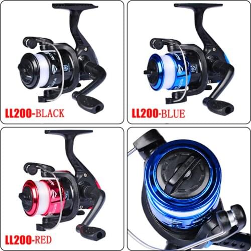Spinning Fishing Reel LL200 Series Metal Coil Spinning Reel Boat Rock Fishing Wheel Gear Ratio 5:2:1