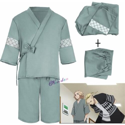 Anime Tokyo Revengers Manjiro Sano Takemichi Hanagaki Cosplay Costume Mikey Japanese Kimono Cardigan Yukata Women Kids Pajamas