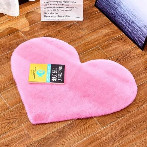 Rug carpets for living room bedroom rugs area rug room rug Imitation rabbit hair heart-shaped carpet Short rabbit hair carpet