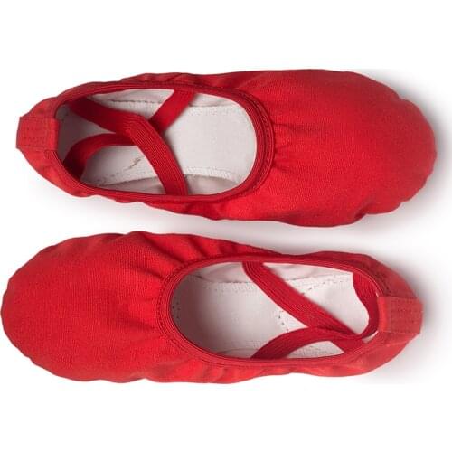 USHINE red quality full rubber band Exercising Shoes Yoga Slippers Gym Children Ballet Dance Shoes Girls Woman Kids ballerina