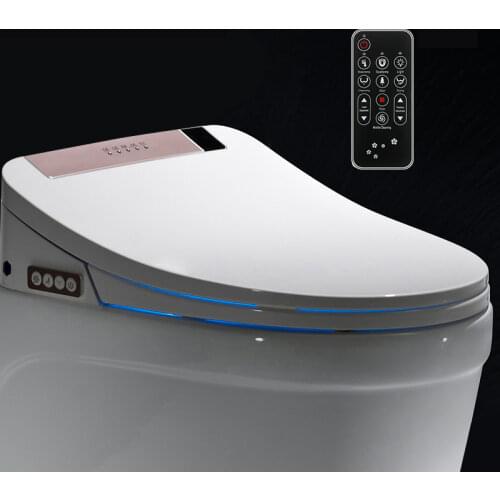 Smart Toilet Seat Cover Electronic Heated Seat Warm Air Dryer Rose Gold WC Intelligent Led Light Toilet Seat Cover