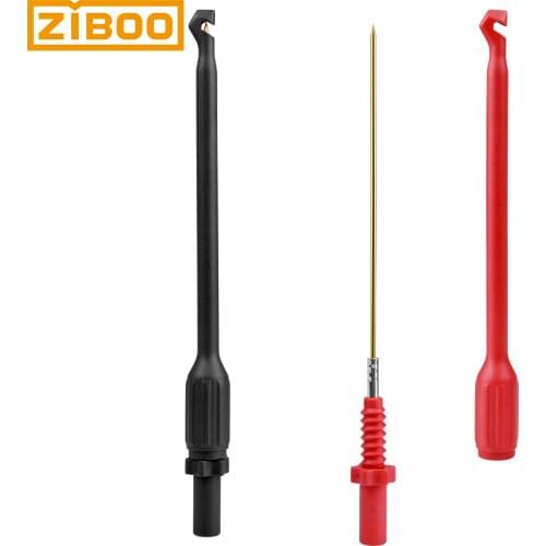 ZIBOO ZB-T12 Piercing Probe Set Power Probe,Test Lead Kit Wire Piercing Clip Puncture Wire Piercing Clip Test Probe Red+Black