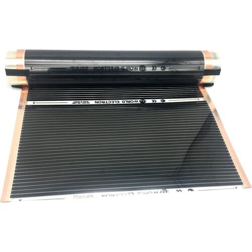 1M2 MINCO HEAT Infared Underfloor Heating Film 400w/m2 Warm Floor Mat with Clamps and Pastes