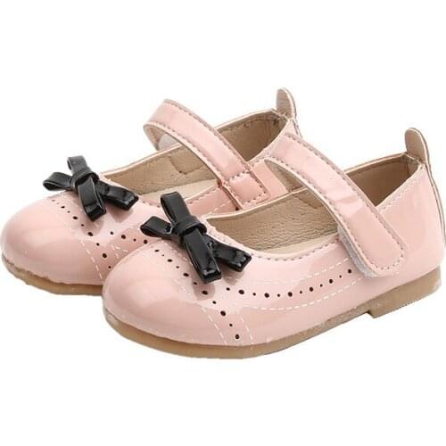 6M-3 Years 2020 New Toddler Girls Party Non-Slip Leather Shoe Baby Kids Girls Princess Bow Shoes Newborn Non-Slip Party Shoes
