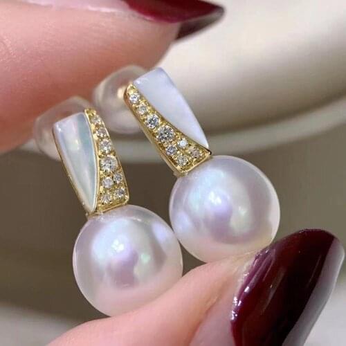 Office Lady 925 Sterling Silver Earrings Findings Settings Base Mountings Parts for Pearls Agate Crystal Stones Jade 5pairs/lot