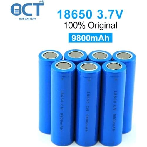 Original High Capacity 3.7V 18650 Cell Rechargeable Li-ion Battery 9800mAh for LED Lights Flashlight POS System Cash Register