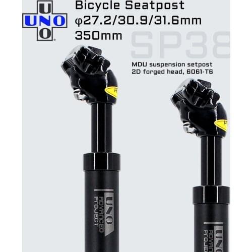 UNO MTB Seat Post Dropper Post Suspension Shock Absorber Bicycle Seatpost 27.2/30.9/31.8mm Bicycle Seat Tube 350mm Tube Seat