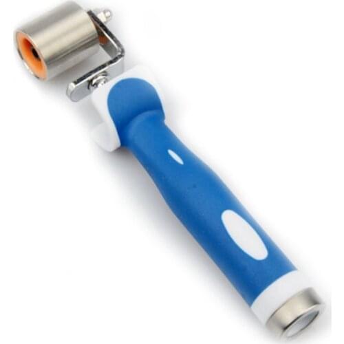 Stainless Steel Seam Flat Pressure Roller Double Bearing Deep Texture Hand Pressure Seam Roller Wallpaper Wall Covering Tool