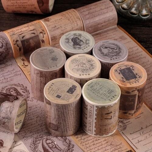 Retro Washi Tape Set 5M Masking Tape Decorative Tape Washi Tapes Washitape Journal Stickers Vintage Whasi Tape Scrapbooking