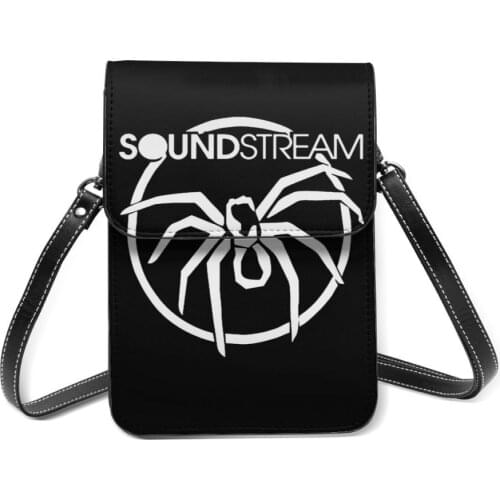 Soundstream Tarantula Audio Shoulder bag, leather bag, multi-pocket lady bag, student fashion card bag, mobile phone bag