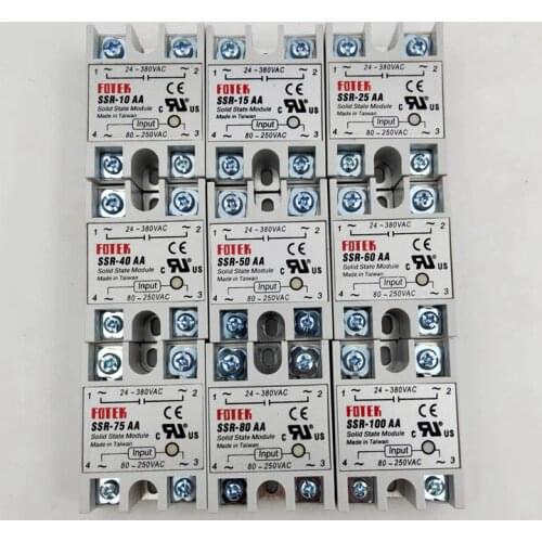 Solid State Relay SSR-40AA SSR-10AA 15AA 25AA 50AA 60AA 75AA 80AA 90AA 100AA AC 80-250V TO 24-380V