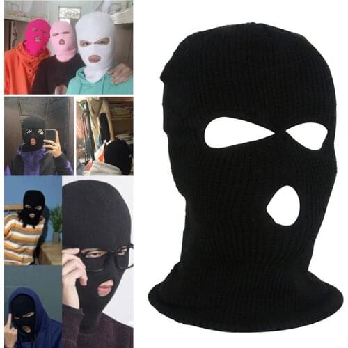 Sports Outdoor Full Face Cover Balaclava Unisex Winter Warm Knit Hat Ski Cycling Mask Beanie Skullies Masks Hats Halloween Caps