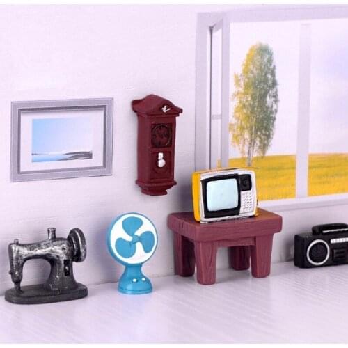 Vintage Home Appliances Mini Statue Model Car Ornament Craft Bonsai Decor Miniature Home Fairy Garden Decoration DIY Accessories