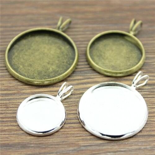 10pcs 6 Colors Fit 10/12/14/16/18/20mm Glass Cabochon V-Type Base Setting Charms Pendant Tray