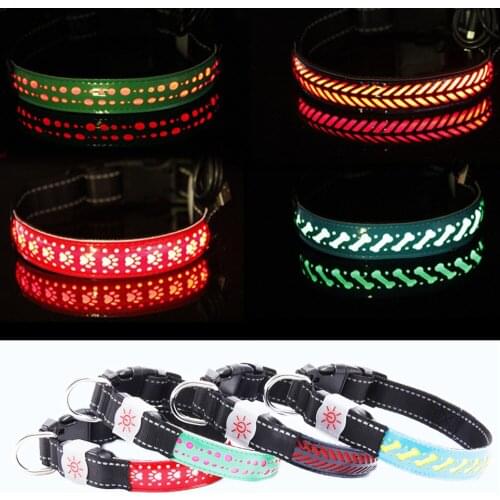 USB Charging Led Dog Collar Anti-Lost/Avoid Car Accident Collar For Dogs Puppies Collars &Leads LED Supplies Pet Products