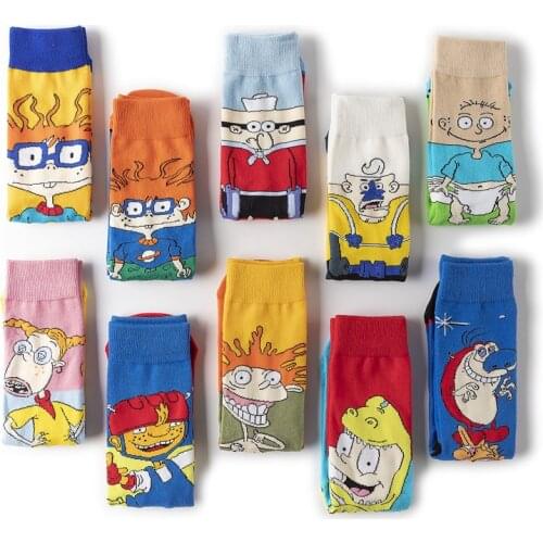 ZF1712 1pair High Quality Funny Socks Women Men Fashion 3D Printed Cartoon Socks Novelty Socks