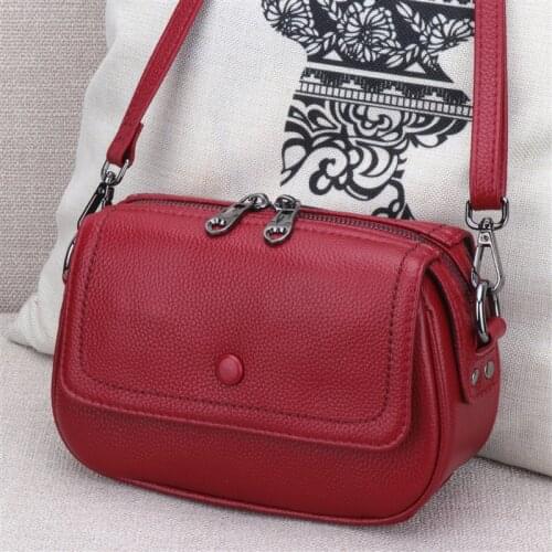 Genuine Leather Shoulder Bag Womens Luxury Handbags Fashion Flap Crossbody Bags for Women Messenger Bag Female Tote Purse