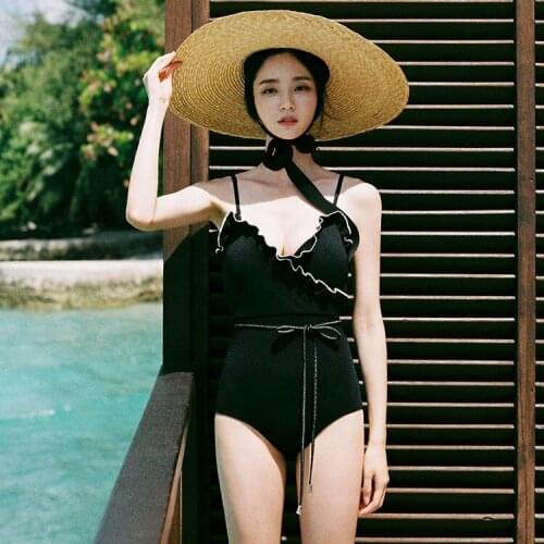 Womens Bathing Suit Swimsuits 2020 Swimsuit Beach Woman Clothes Tightening Suits Female Fairy Fan New Ins Web Celebrity