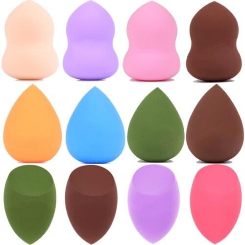 1pcs Makeup Sponge Powder Puff Dry and Wet Combined Beauty Makeup Ball Gourd Powder Puff Bevel Cut Make Up Sponge Tools Fashion